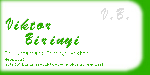 viktor birinyi business card